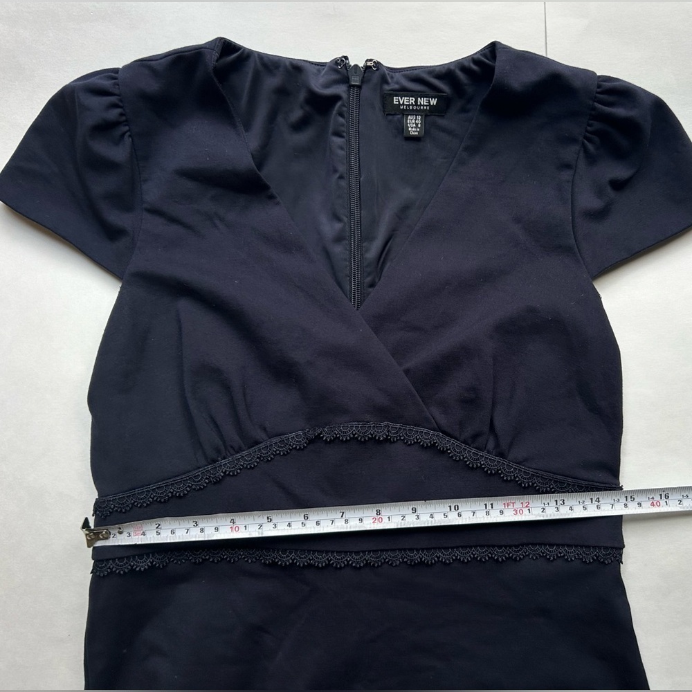 Forever ever New Tasha Ponte Dress navy blue jersey stretch size 8 - Picture 8 of 10
